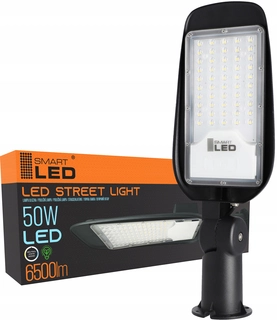 Uličná lampa - Smartled pouličné svietidlo 50 W 6500 lm čierna